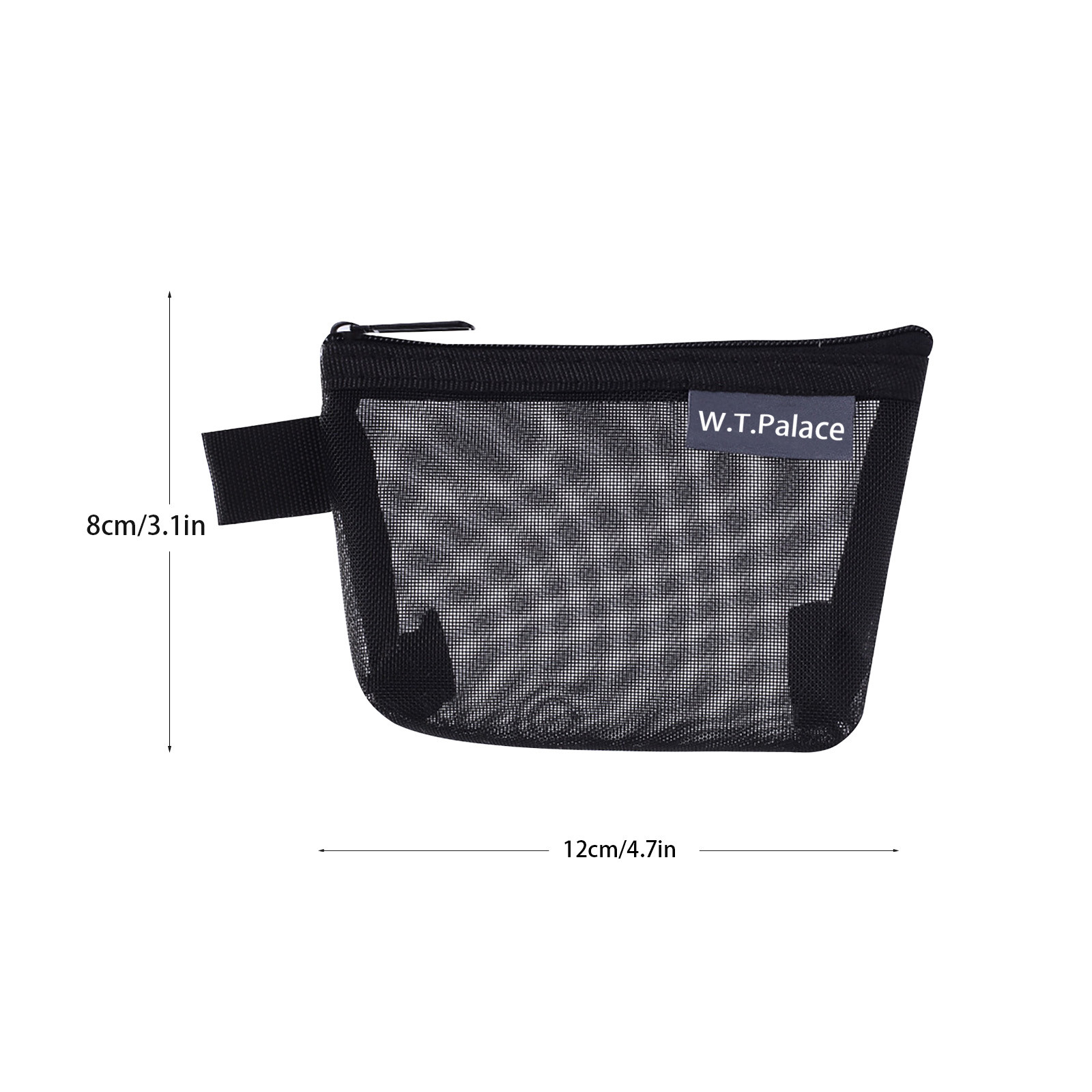 solacol Mesh Storage Bags with Zipper Portable Mesh Storage Bag Nylon  Three-Dimensional Triangular Mesh Coin Purse Large-Capacity Key Bag Card  Case Coin Bag Transparent Storage Bag 